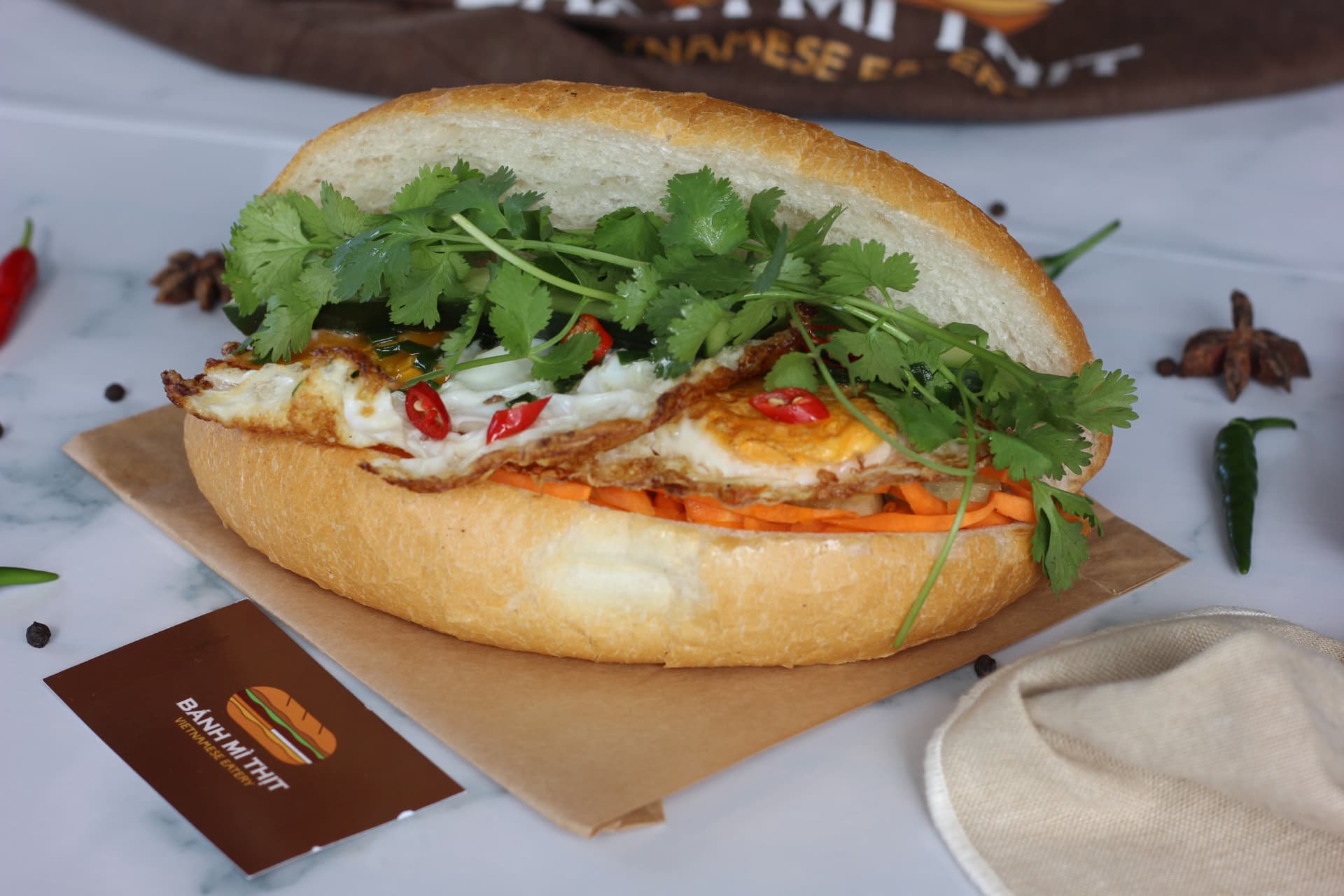 Fried egg Bánh Mì