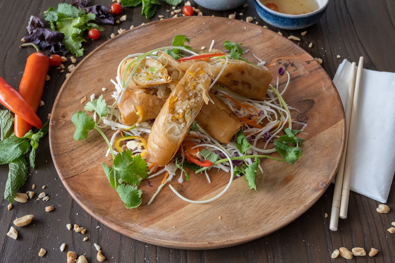 Vietnamese fried pork spring rolls